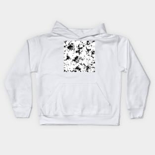 Black and white marble - Tie-Dye Shibori Texture Kids Hoodie